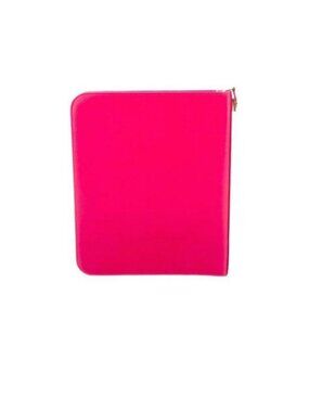 Saint Laurent Fuchsia Leather Tablet Case With Gold Hardware